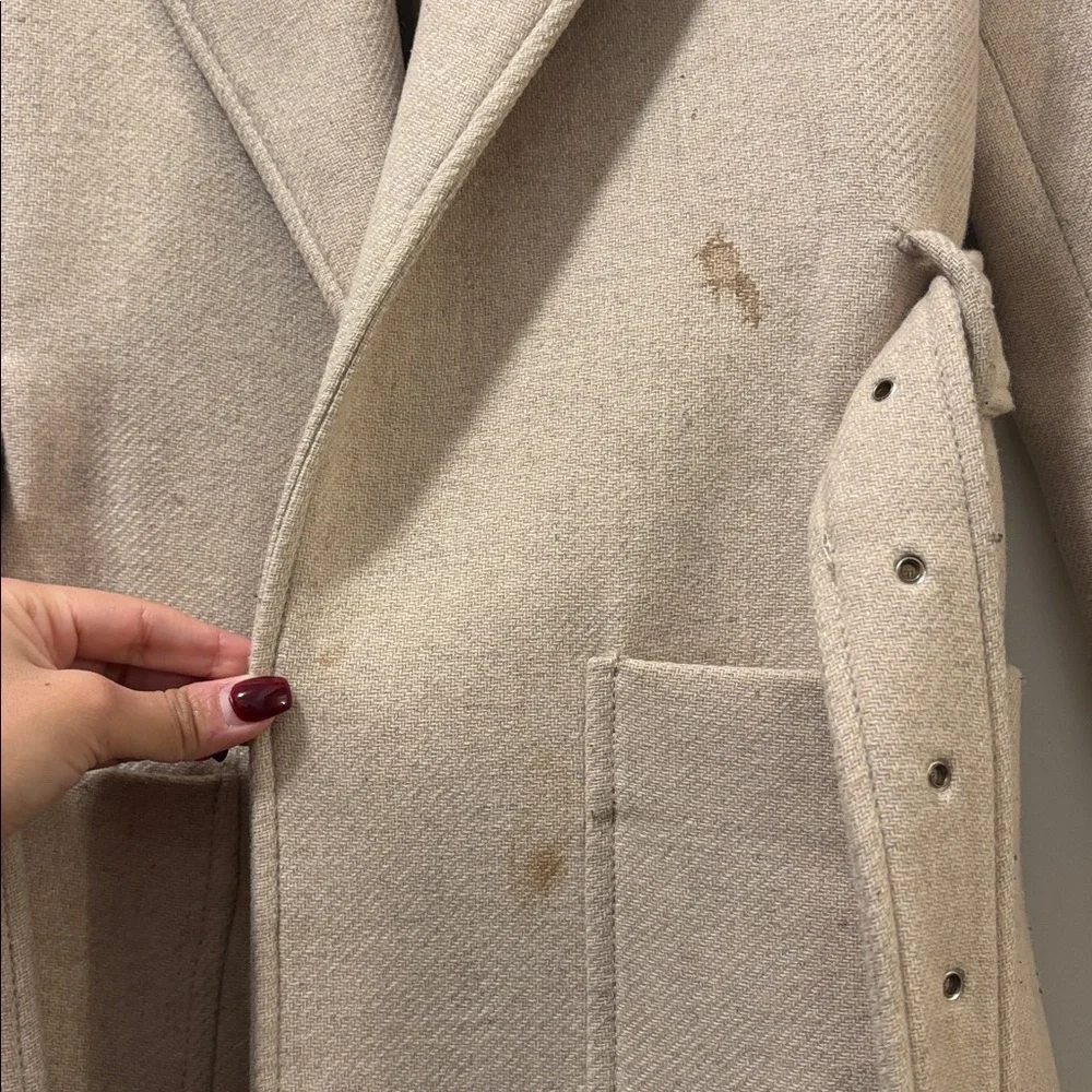 Mango Wool-Blend Cream Coat - Picture 7 of 12
